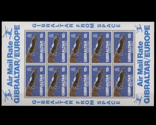 Gibraltar, Weltraum, MiNr. 371 Kleinbogen, postfrisch - 691958