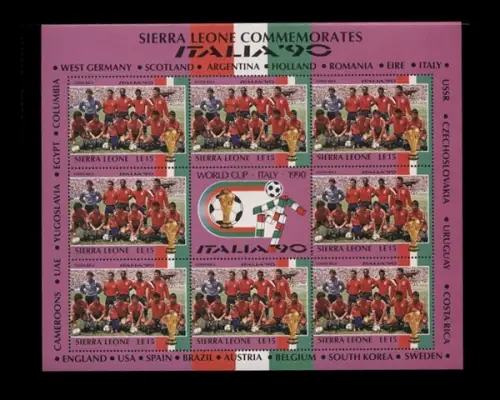 Sierra Leone, MiNr. 1437 Kleinbogen, postfrisch - 692104