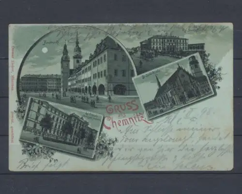 Chemnitz, St. Jacobi Kirche, Kgl. Staatsbahnhof, Kgl. Lehranstal - 401300
