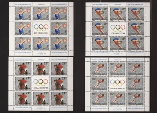 Jugoslawien, MiNr. 2048-2051 Kleinbogen, postfrisch - 692826