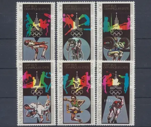 Zentralafrik. Republik, MiNr. 615-620 A, postfrisch - 65201