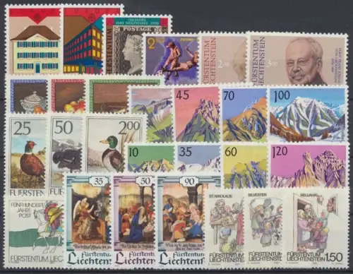 Liechtenstein, MiNr. 984-1010, Jahrgang 1990, postfrisch - 693129