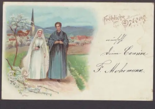 2 Frauen nach dem Osterkirchgang - 403432