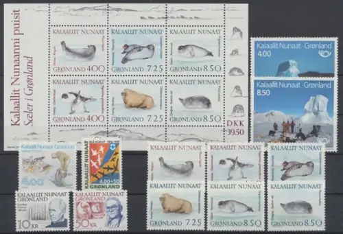 Grönland, MiNr. 211-222, Jahrgang 1991, postfrisch - 72087