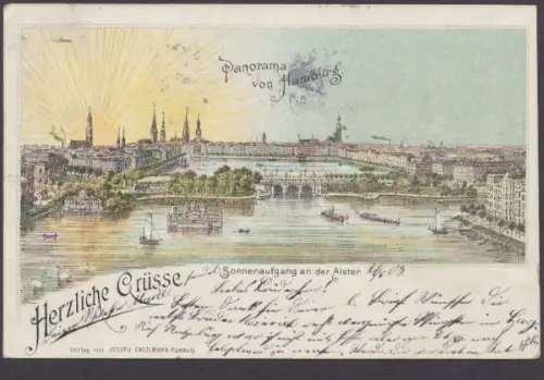 Hamburg ,Sonnenaufgang an der Alster - 413510