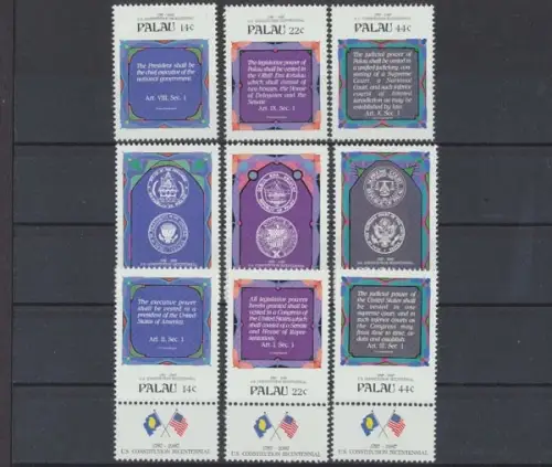 Palau, Michel Nr. 197-205, postfrisch - 73899