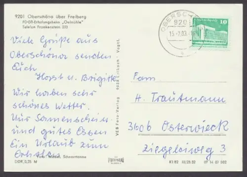 Oberschöna über Freiberg, FDGB Erholungsheim "Oelmühle" - 410611