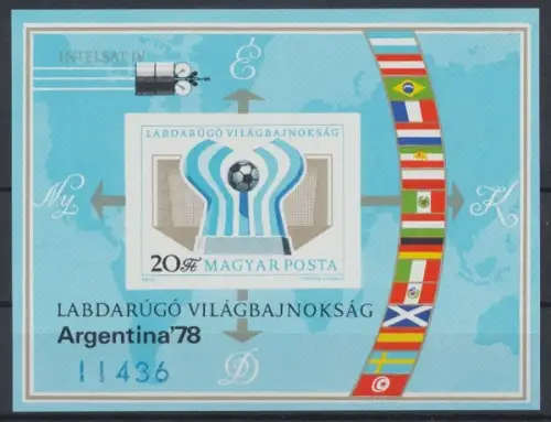 Ungarn, Fußball, MiNr. Block 130 B, postfrisch - 601105