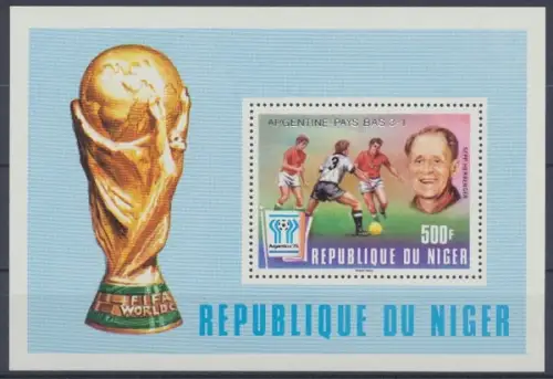 Niger, Fußball, MiNr. Block 21, WM 1978, postfrisch - 601082