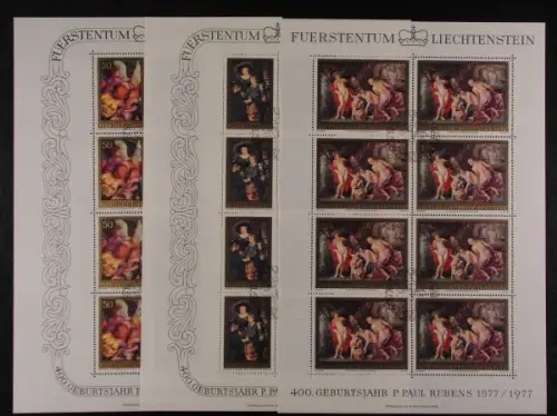 Liechtenstein, MiNr. 655-657 Kleinbogen, ESST - 690602