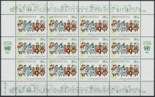 UNO New York, MiNr. 540-541 Kleinbogen, postfrisch - 604522