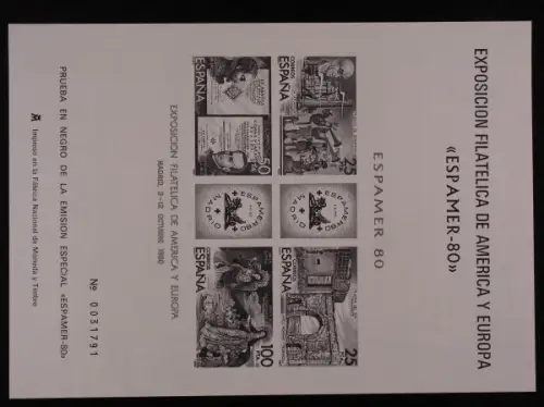 Spanien, Michel Nr. Block 21 Schwarzdruck - 690646