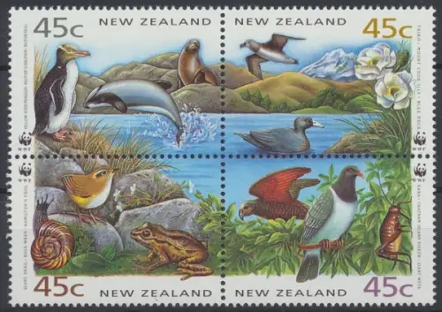 Neuseeland, MiNr. 1290-1293 ZD, postfrisch - 604647