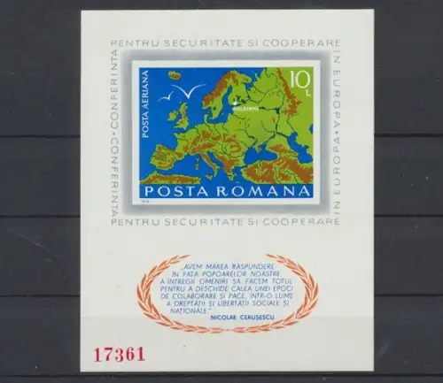 Rumänien, MiNr. Block 125, postfrisch - 693771
