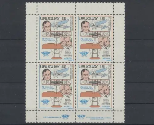 Uruguay, MiNr. 1539 Viererblock, postfrisch - 62687