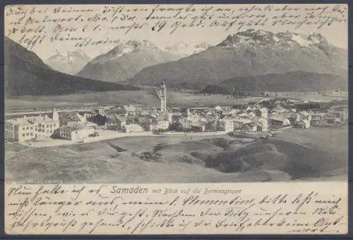 Samaden, Blick auf die Berninagruppe - 412230