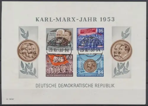 DDR, MiNr. Block 9 B Y, gestempelt, BPP Signatur - 604889