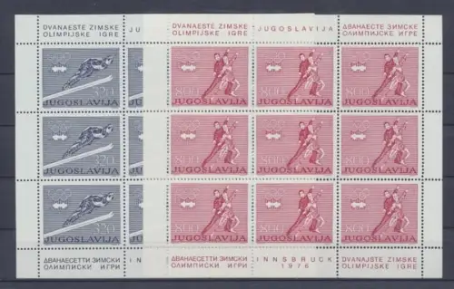 Jugoslawien, MiNr. 1630-1631 Kleinbogen, postfrisch - 694759