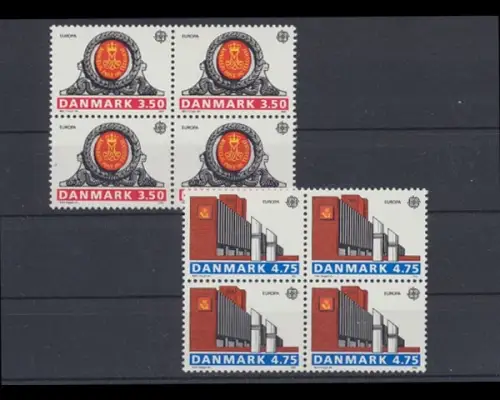Dänemark, MiNr. 974-975 Viererblock, postfrisch - 63839