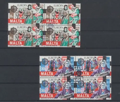 Malta, MiNr. 661-662 Viererblock, gestempelt - 63267