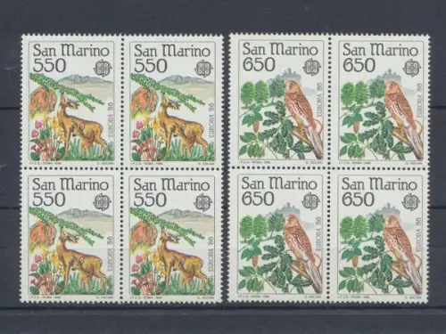San Marino, MiNr. 1339-1340 Viererblock, postfrisch - 63752