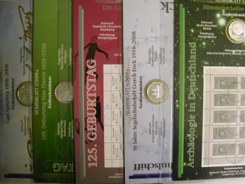BRD Numisblätter, kompletter Jahrgang 2008 - 890149