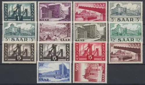 Saarland, MiNr. 319-337, postfrisch - 605922