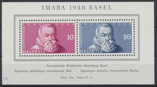 Schweiz, MiNr. Block 13, postfrisch - 607878