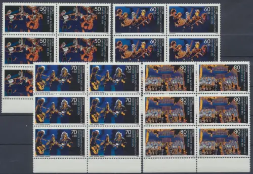 Berlin, MiNr. 807-810, 6er Bogenteile, Unterränder, postfrisch - 607810