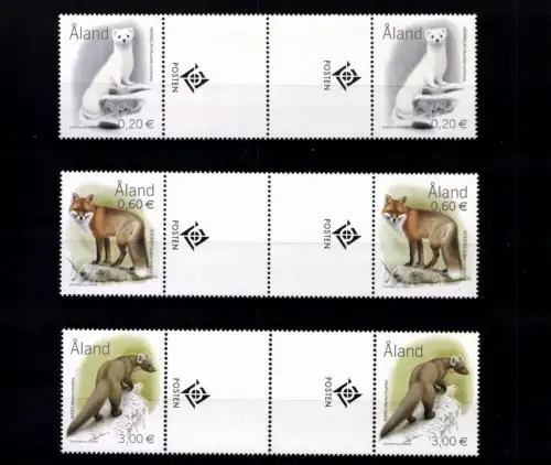 Aland, 9 Zwischenstegpaare aus 2004, postfrisch / MNH - 610844