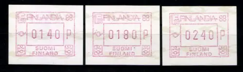 Finnland, Automaten, MiNr. 4, 3 Werte, postfrisch - 610949
