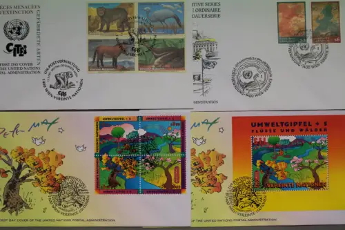UNO - Wien, 4 UNPA-Ersttagsbriefe aus dem Jahr 1997 - 610552