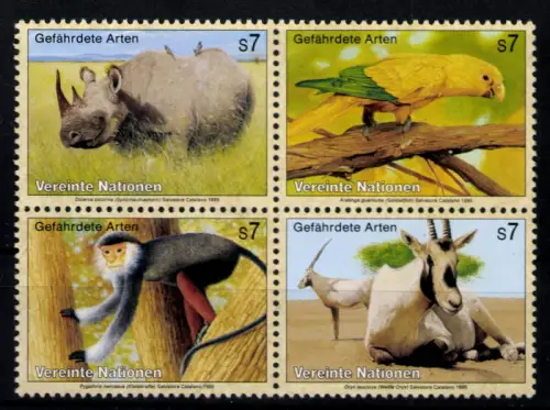 UNO - Wien, MiNr. 180-183 Viererblock, postfrisch - 610791