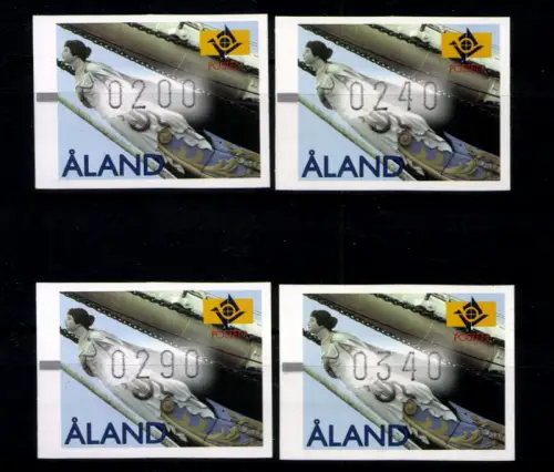Aland, Automaten, MiNr. 8, 4 Werte, postfrisch - 610882