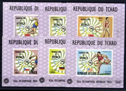 Tschad, MiNr. Block A 53 - F 53, ungezähnt, postfrisch - 612027