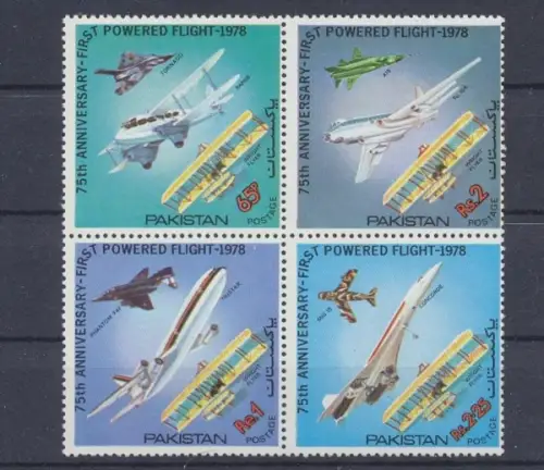 Pakistan, Flugzeuge, MiNr. 475-478 ZD, postfrisch - 692936