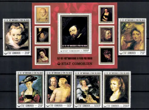 Komoren, MiNr. 353-358 + Block 97, postfrisch - 612932