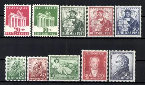 Bizone, MiNr. 101-110 ohne Block 1, postfrisch - 612830