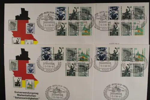 Berlin, MiNr. W 89 - W 98 auf 4 Umschlägen, ESST Berlin, FDC - 613334