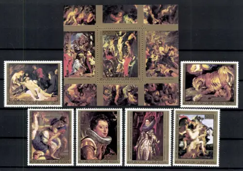 Guinea - Bissau, MiNr. 447-453 + Block 75, postfrisch - 612944