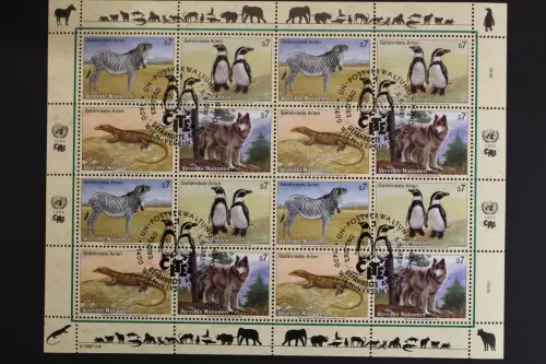 UNO Wien, MiNr. 143-146 ZD Bogen, ESST - 613834