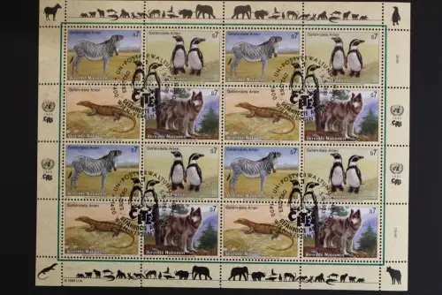 UNO Wien, MiNr. 143-146 ZD Bogen, ESST - 613834