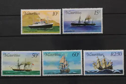 Mauritius, Schiffe, MiNr. 411-415, postfrisch - 693269