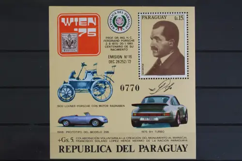 Paraguay, MiNr. Block 266, postfrisch - 614465