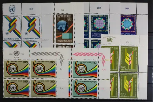 UNO Genf, MiNr. 56-62, Jhg. 1976, VB, Ecken re. oben, postfrisch - 620782