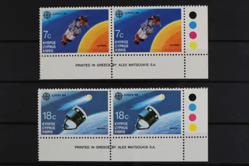Zypern, MiNr. 771-772, Paare, Ecke rechts unten, postfrisch - 621246