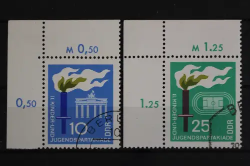 DDR, MiNr. 1375-1376, Ecken links oben, gestempelt - 629329