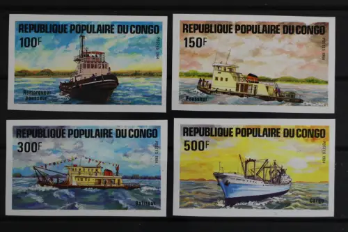 Kongo-Brazzaville, Schiffe, MiNr. 967-970 B, postfrisch - 628870