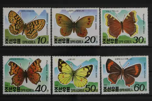 Korea Nord, Schmetterlinge, MiNr. 3180-3185, postfrisch - 629648