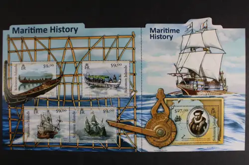Salomoninseln, Schiffe, MiNr. 1516-1520, Kleinbogen, postfrisch - 629014M